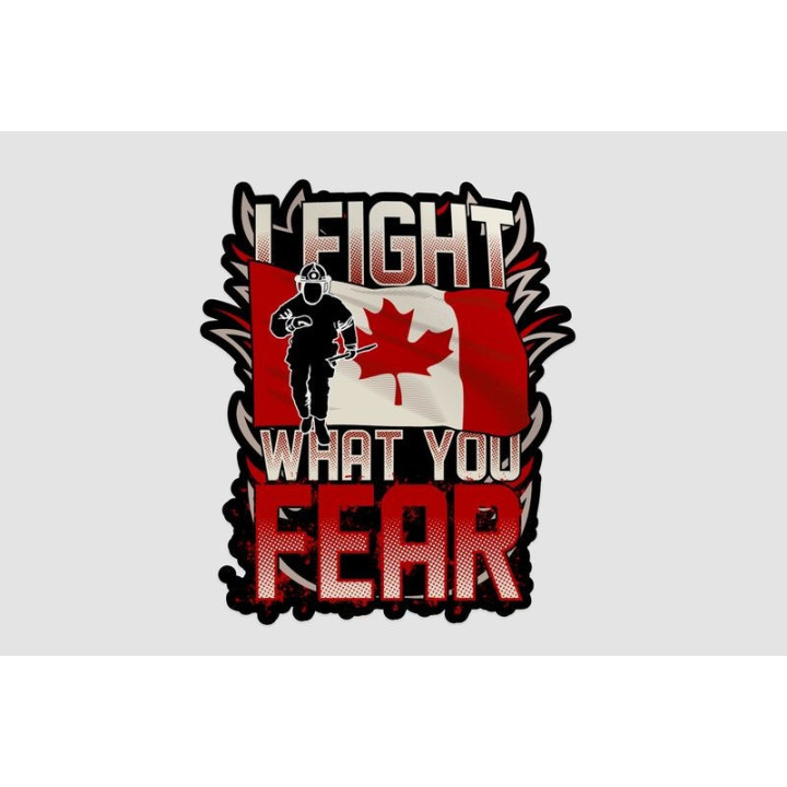 Firefighter Canadian Flag Sticker - DecalsHouse