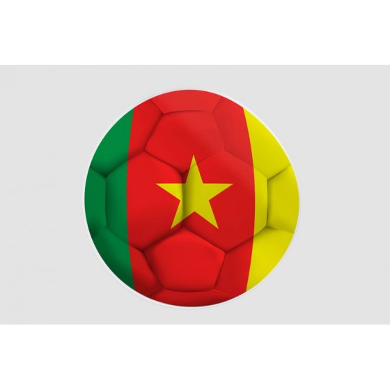 Cameroon Football Ball Sticker
