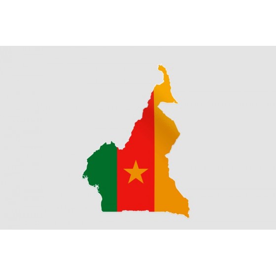Cameroon Map Sticker