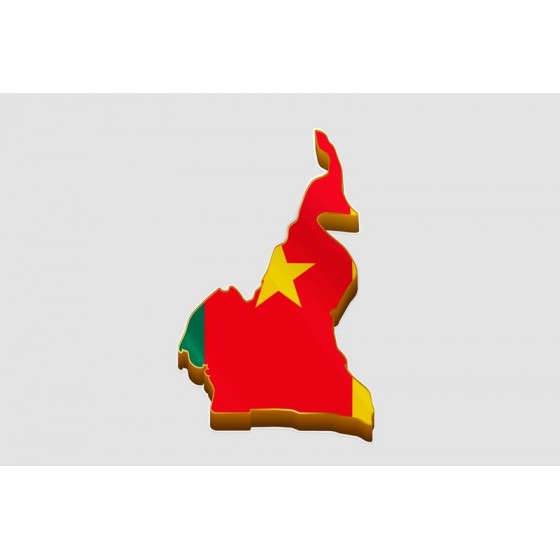 Cameroon Map Style 2 Sticker