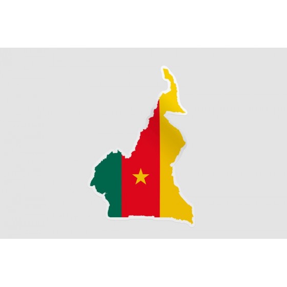 Cameroon Map Style 6 Sticker