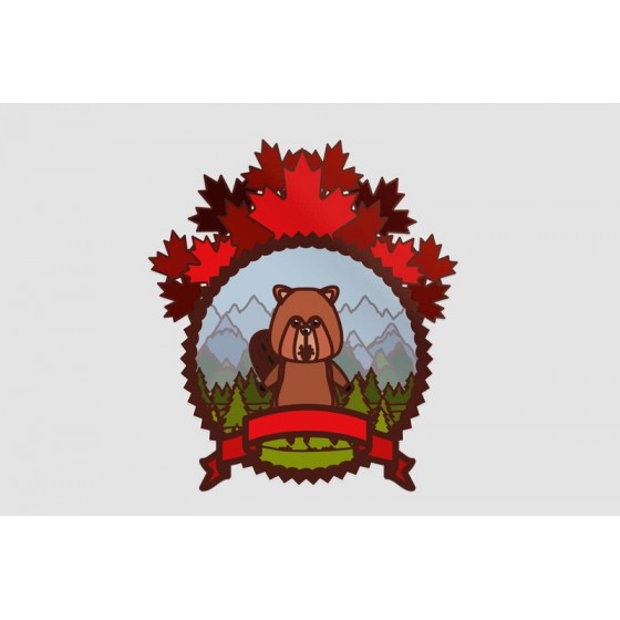 Canada Beaver Style 2 Sticker