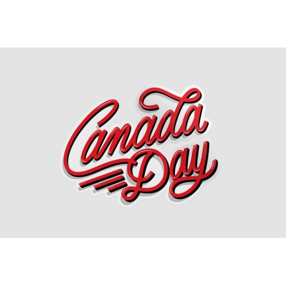 Canada Day Lettering Sticker
