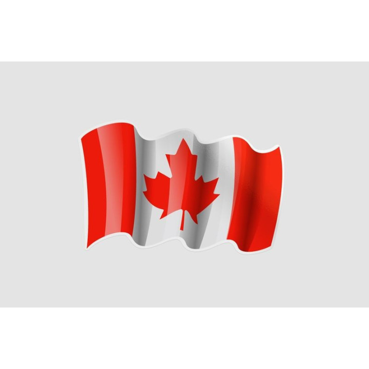 Flag Of Canada Style 5 Sticker - DecalsHouse