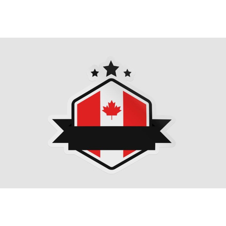 Flag Of Canada Style 7 Sticker - DecalsHouse