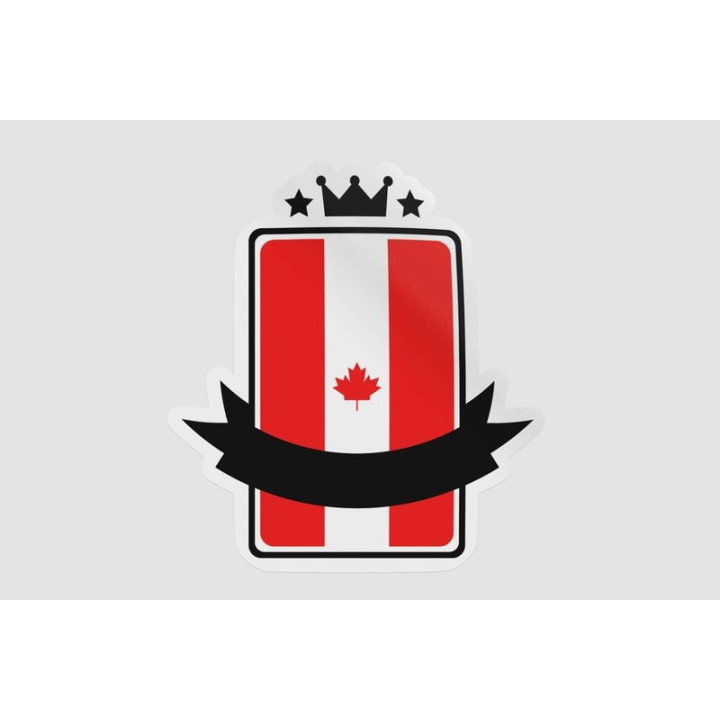Flag Of Canada Style 8 Sticker - DecalsHouse