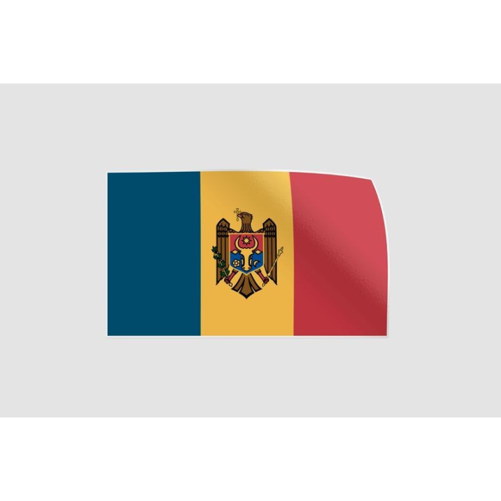 Flag Of Moldova Style 2 Sticker - DecalsHouse