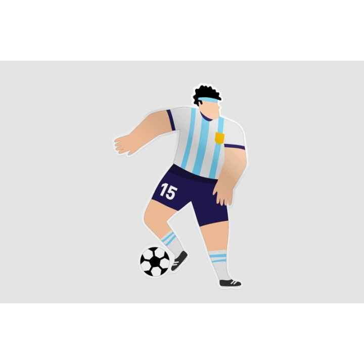 Football Player Argentina Style 6 Sticker - DecalsHouse