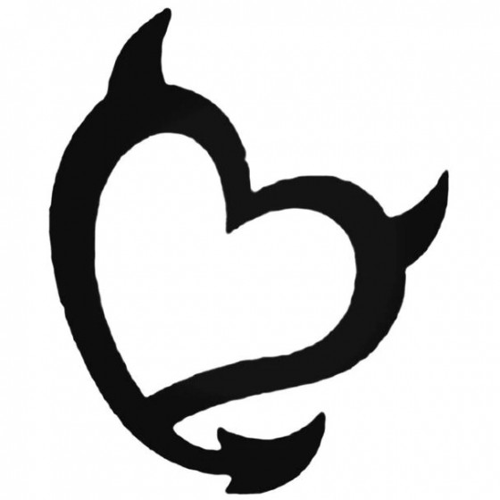 Devil Heart Decal Sticker