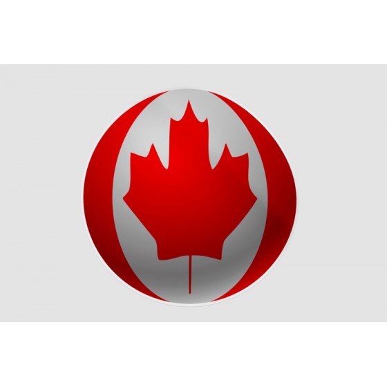 Canada Flag Ball Sticker
