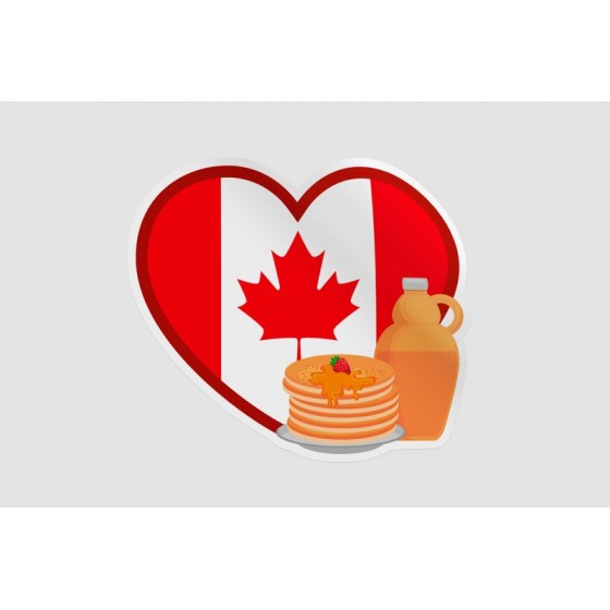 Canada Flag In Heart Shape...