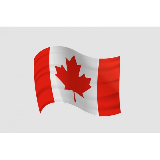 Canada Flag Style 21 Sticker