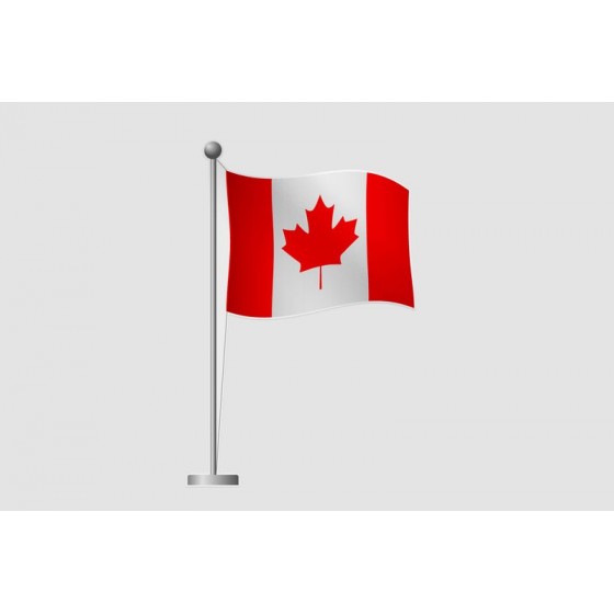 Canada Flag Style 24 Sticker