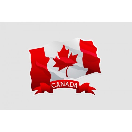 Canada Flag Style 29 Sticker