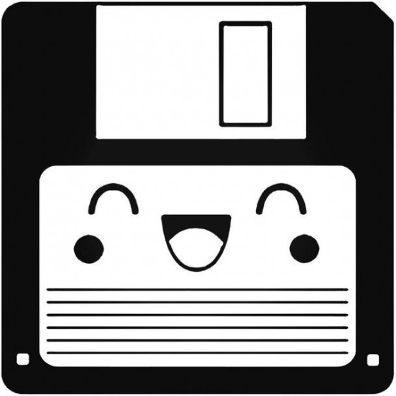 Diskette Laughing Decal...