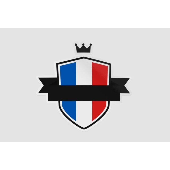 France Flag Badge Style 12 - DecalsHouse