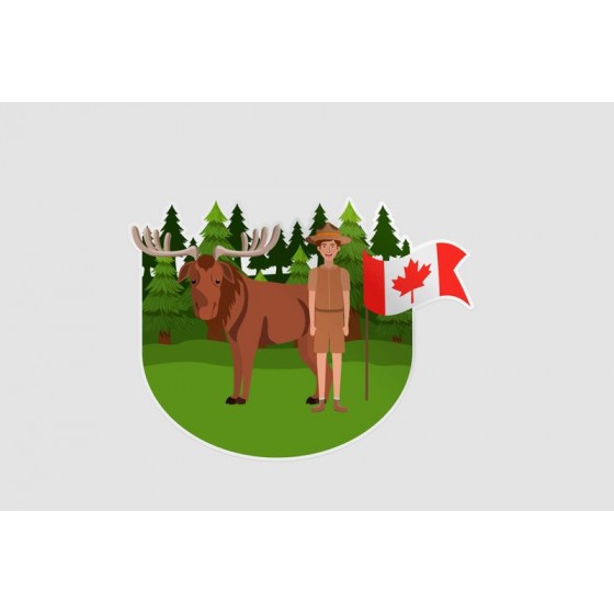 Canada Moose Style 2 Sticker
