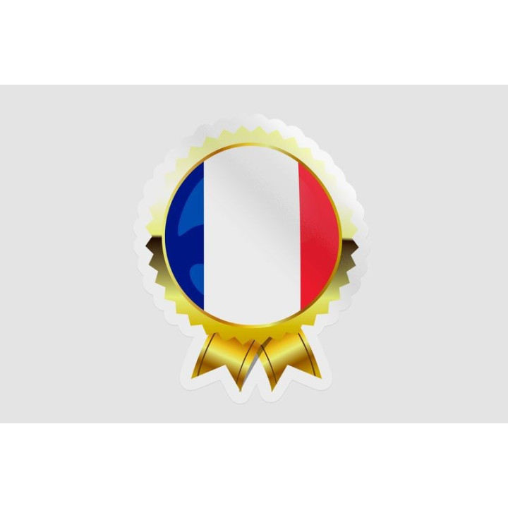 France Flag Badge Style 3 - DecalsHouse