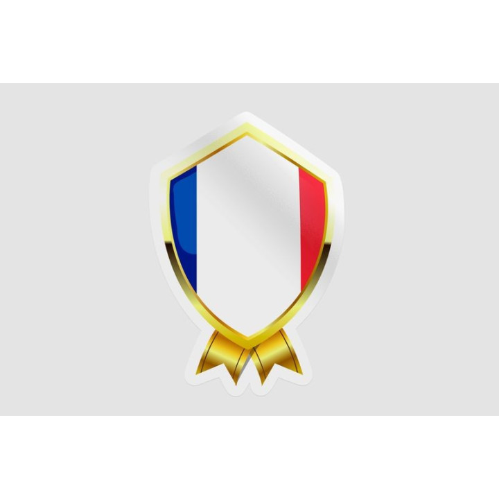 France Flag Badge Style 4 - DecalsHouse