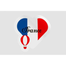 France Flag Heart Style 6 - DecalsHouse