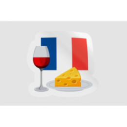 France Flag Icon Style 15 - DecalsHouse