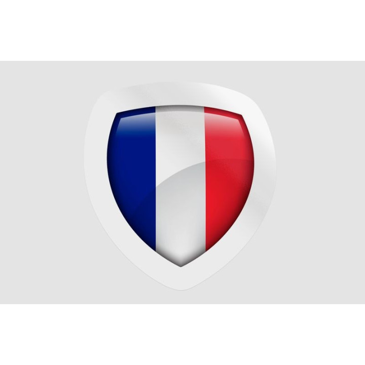 France Flag Icon Style 18 - DecalsHouse