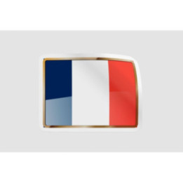 France Flag Icon Style 9 - DecalsHouse