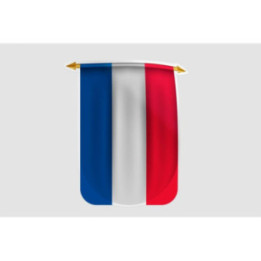 France Flag Pennant Style 4 - DecalsHouse
