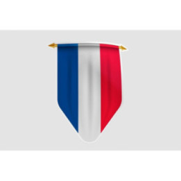 France Flag Pennant Style 6 - DecalsHouse