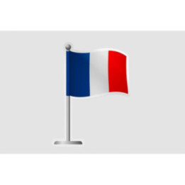 France Flag Pole Bce - DecalsHouse