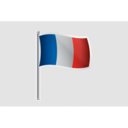 France Flag Pole - DecalsHouse