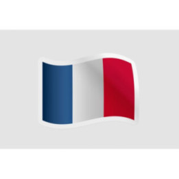 France Flag Waving Style 12 - DecalsHouse