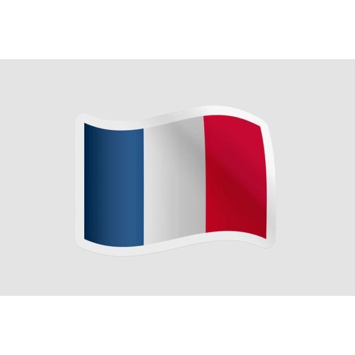 France Flag Waving Style 12 - DecalsHouse