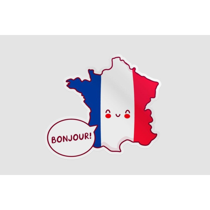 France Map Funny Face Style 6 - DecalsHouse