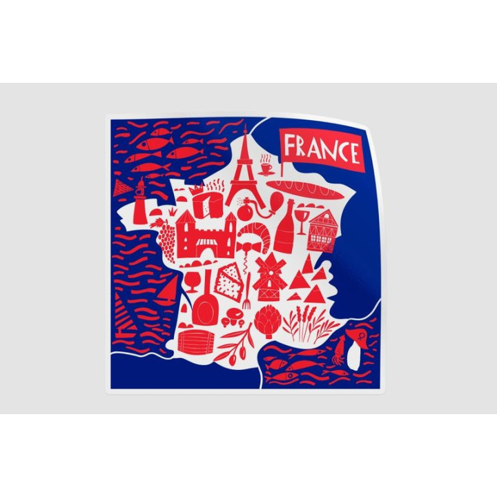 France Map Hand Drawn - DecalsHouse