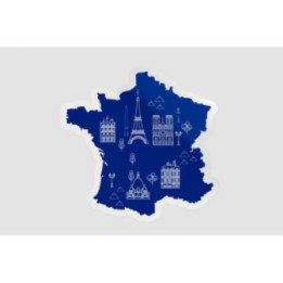 France Map Landmark Style 2 - DecalsHouse
