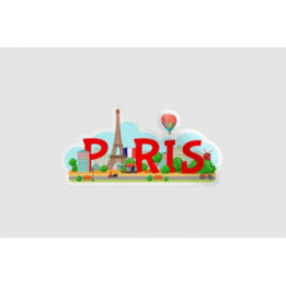 France Paris Icons Style 2 - DecalsHouse