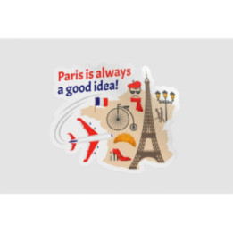 France Paris Icons Style 3 - DecalsHouse