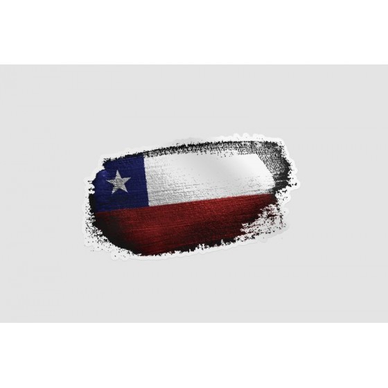 Chile Flag Style 10 Sticker