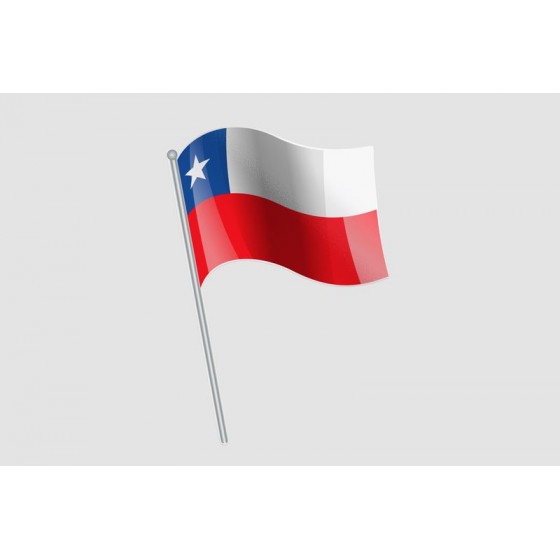 Chile Flag Style 11 Sticker
