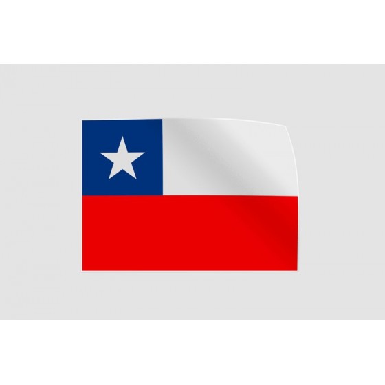 Chile Flag Style 3 Sticker