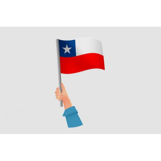 Chile Flag Style 4 Sticker