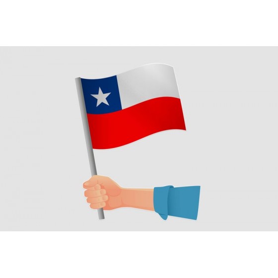 Chile Flag Style 5 Sticker