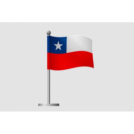 Chile Flag Style 6 Sticker