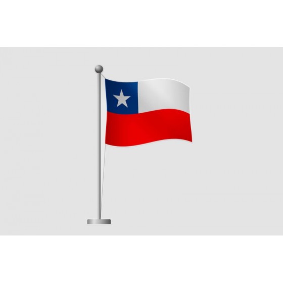 Chile Flag Style 7 Sticker