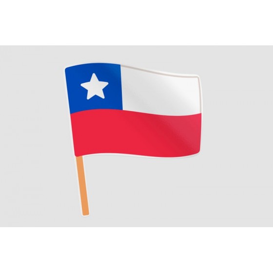 Chile Flag Style 8 Sticker