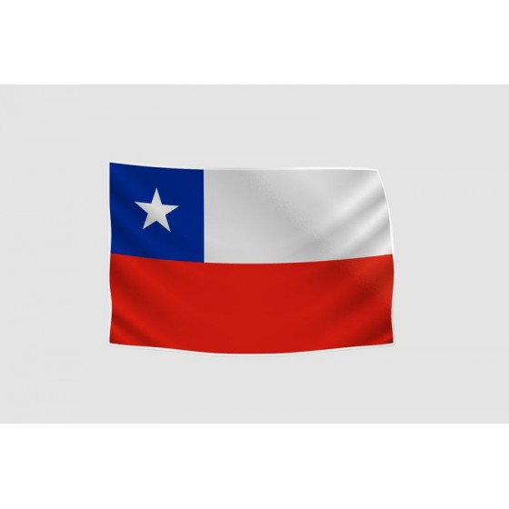 Chile Flag Style 9 Sticker