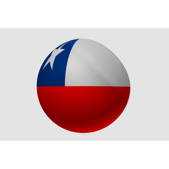 Chile Round Flag Sticker
