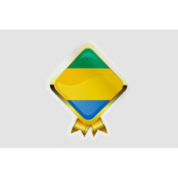Gabon Flag Badge - DecalsHouse