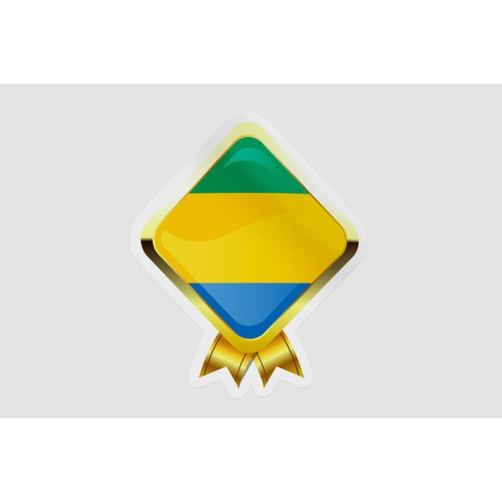 Gabon Flag Badge - DecalsHouse